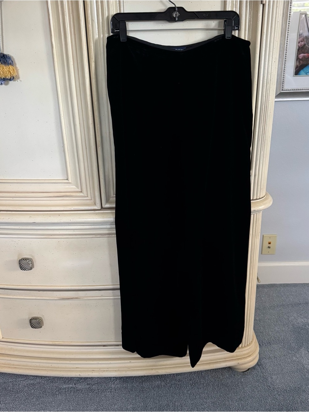 Ann Taylor Black Velvet pants wide leg